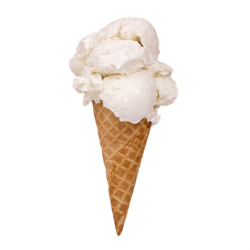 White ice cream scoops in a waffle cone — scent inspiration for Creamy Vanilla fragrance oil