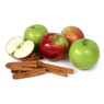 Red and green apples with cinnamon sticks on white — scent inspiration for Apple Cinnamon fragrance oil