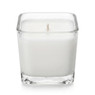 Libbey Cube 14oz candle with paraffin wax, single wick, angled view
