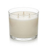 Libbey Cylinder Jar 15oz candle with soy wax, 3 wicks, angled view