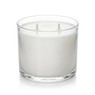 Libbey Cylinder Jar 15oz candle with paraffin wax, 2 wicks, angled view