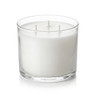Libbey Cylinder Jar 15oz candle with paraffin wax, 3 wicks, angled view