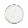 Libbey Cylinder Jar 15oz candle with paraffin wax, 3 wicks, top-down view