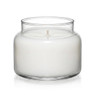 Libbey Storage Jar 15oz candle with paraffin wax, single wick, angled view