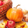 Orange pumpkin, apples, onions, and fall leaves — scent inspiration for Fall Festival fragrance oil