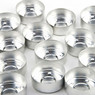 Aluminum Tealight Cups (100 Count), empty, angled view