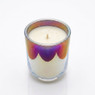 Iridescent Tumbler 10.5oz candle with soy wax, single wick, angled view