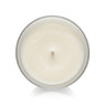 Clear Tumbler 10oz candle with soy wax, single wick, top-down view