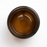 Amber Straight Sided Round Jar 9oz, empty, top-down view
