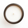 Amber Straight Sided Round Jar 9oz candle with paraffin wax, single wick, top-down view