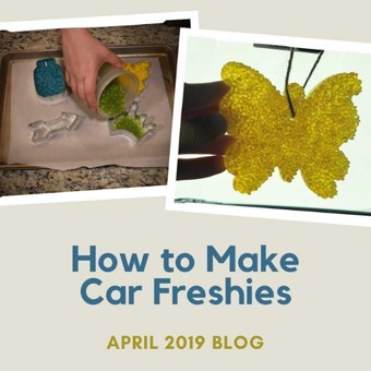 Detailed instructions for using our aroma beads, fragrance oil, and cookie cutters to make car freshies.