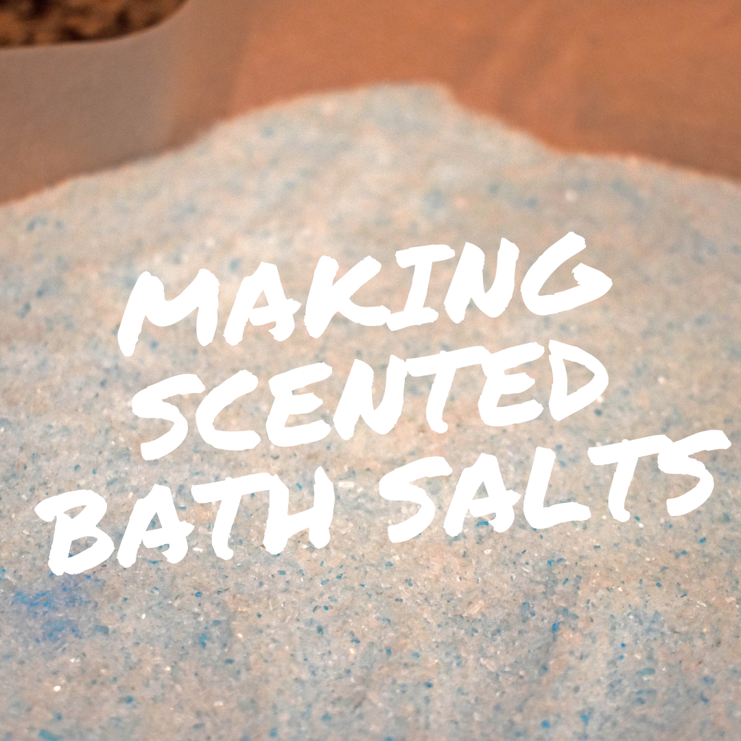 Detailed instructions on how to make scented bath salts using our skin safe fragrances.