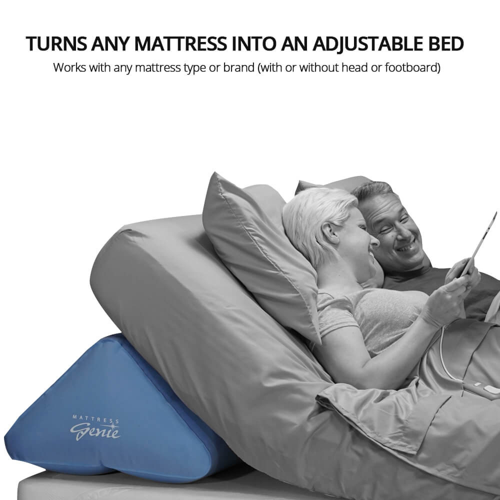 Mattress Genie Adjustable Bed Wedge Pillow for Elevating the Head of