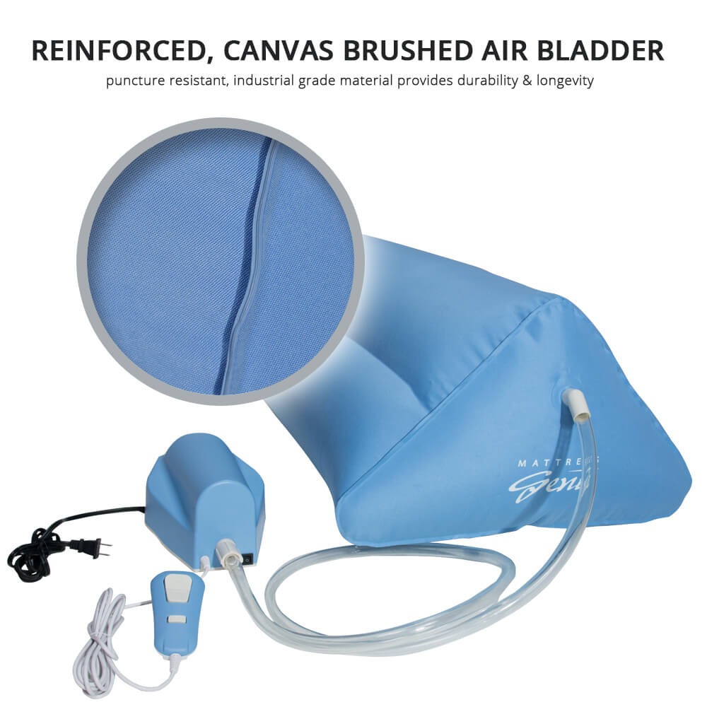 Mattress Genie Adjustable Bed Wedge Pillow for Elevating the Head of