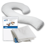 Contour Swan Comfort Kit - includes Contour Swan Pillowcase Protector (white) & Free Bonus Mesh Laundry Bag