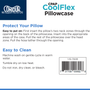 Contour CoolFlex Pillowcase Protector in White, Retail Packaging Back Design