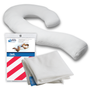 Contour Swan Holiday Bundle Deal - includes Contour Swan Pillowcase Protector (candy cane) & Free Bonus Mesh Laundry Bag