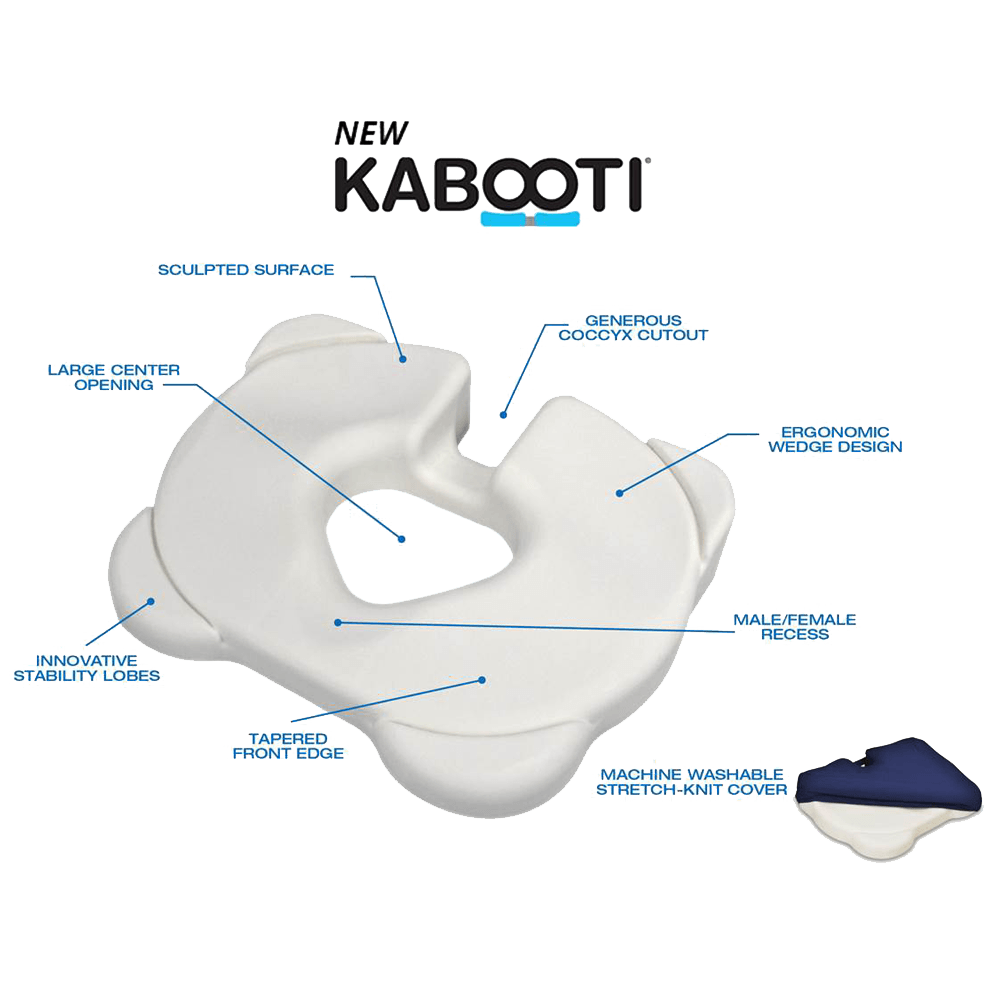 Kabooti Hemorrhoid Donut Ring Seat Cushion with Cooling Relief for