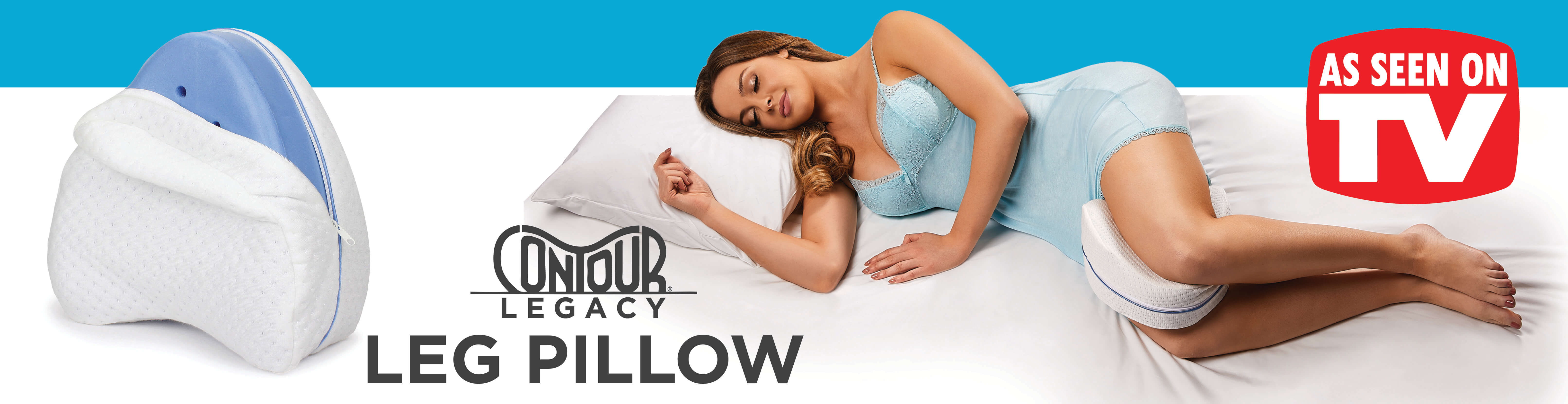 Contour Legacy Leg Pillow for Side Sleepers Contour Legacy Leg Pillow for Side Sleepers to help alleviate back pain, hip pain, knee pain and alignment