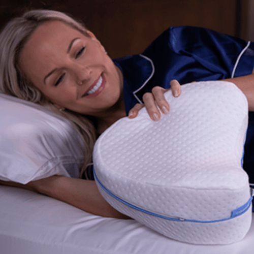 Knee-T Medical Grade Knee Pillow for Side Sleepers, Back Pain Relief