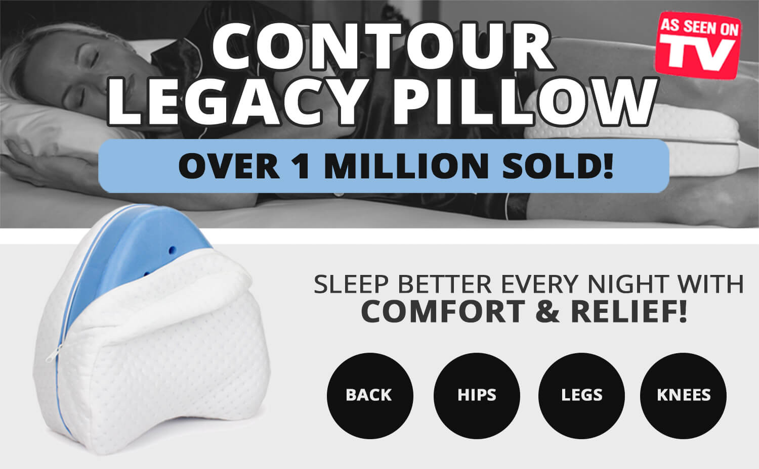 Contour Legacy Leg Pillow for Side Sleepers