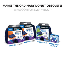 Kabooti Family Line includes Kabooti Original, Kabooti Wide, Kabooti Ice and Reusable Ice Gel Packs for the Kabooti Seat Cushions