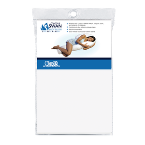 Contour Swan Pillowcase Protector - White