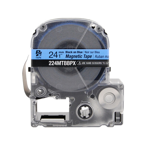 Epson LabelWorks PX 224MTBBPX | 24MM 1" X 11' BLACK ON BLUE MAGNET TAPE  224MTBBPX