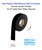 PT1885 1.5" x 656ft Black Polyester Taffeta Washcare Labels For Garments - 3" Core  40870