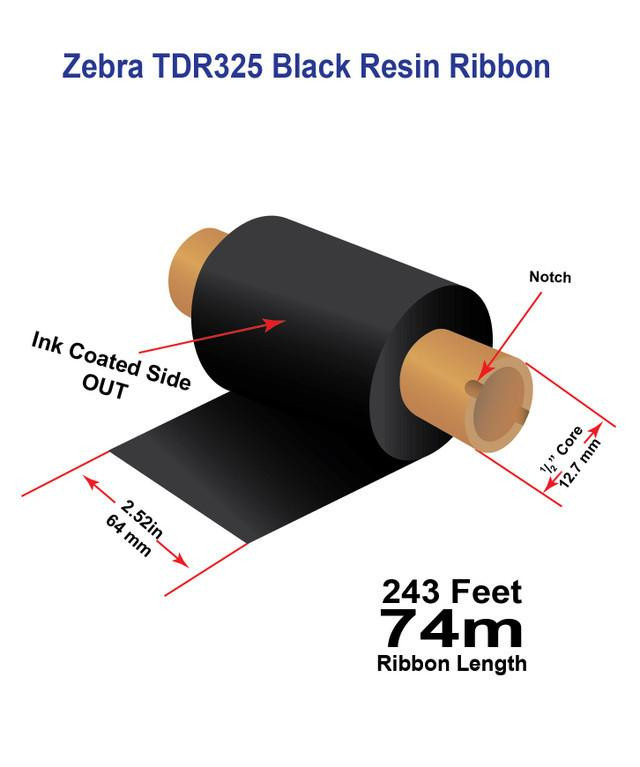 243 Feet Example Zebra 4-Inch Desktop Printer Ribbons | Zebra TT Ribbons