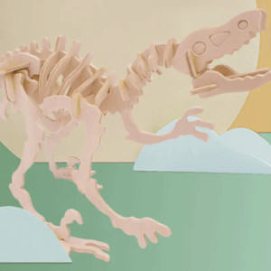 Dinosaur - Deinonychus (3-D Wooden Puzzle)