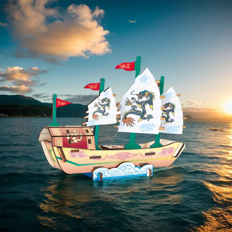 Sailboat - Viking (3-D Wooden Puzzle)