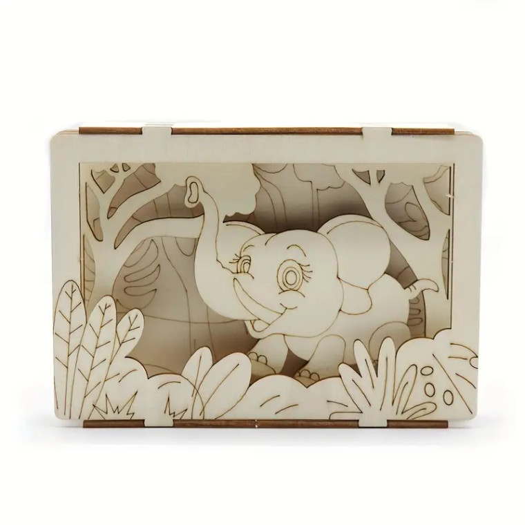 Art Puzzle - Elephant (3-D Wooden Puzzle)