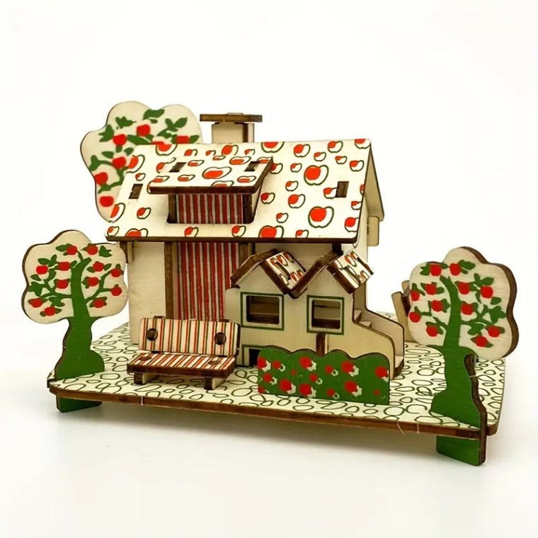 House - Apple Paradise (3-D Wooden Puzzle)