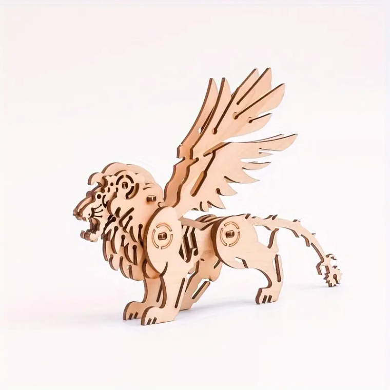 Lion with wings  (3-D Wooden Puzzle)