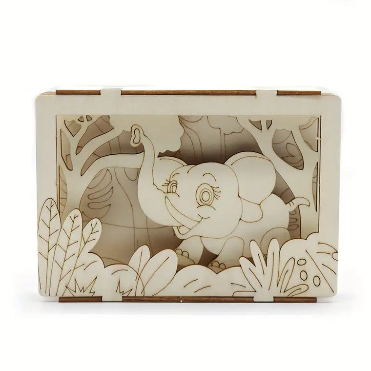 Art Puzzle - Elephant (3D Wooden Puzzle)