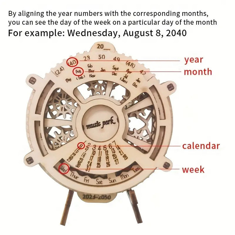 Perpetual Calendar (3D Wooden Puzzle)