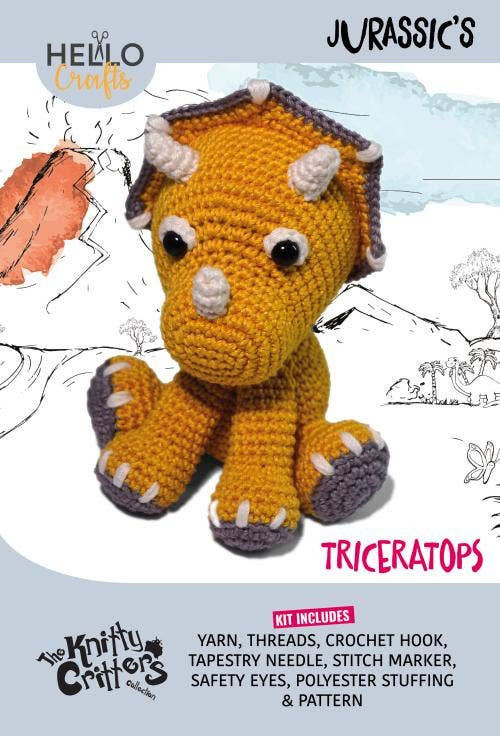 Triceratops (Crochet Kit)