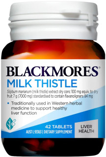 Blackmores Milk Thistle Liver Tonic protects the liver and supports regeneration of liver cells. Also used as a detoxifying agent and aids liver function