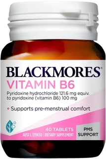 Blackmores Vitamin B6 for premenstrual symptoms, fluid retention, irritability, breast tenderness & fatigue