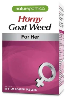 Naturopathica Horny Goat Weed For Her supports women's sexual health, desire & energy with traditional Horny Goat Weed, Zinc & Korean Ginseng