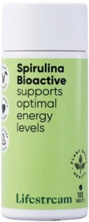 Lifestream Spirulina Bioactive is a Biogenic Wholefood concentrate of dehydrated fresh water blue-green microalgae