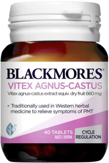 Blackmores Vitex Agnus-Castus with Chaste Tree extract for PMT, menstrual cycle irregularity, breast tenderness & fluid retention