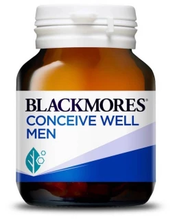 Blackmores Conceive Well Men for preconception, sperm production, reproductive health & energy with Zinc, Selenium & CoQ10