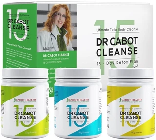 Dr Cabot Cleanse 15 Day Detox Plan with 3 cleansing powders & healthy meal plan