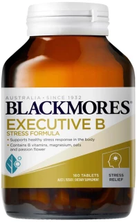Blackmores Executive B Stress Formula for stress, energy, mental focus & nervous system health with B Vitamins, Magnesium & Passionflower