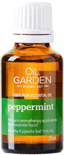 Oil Garden Peppermint Pure Essential Oil 25mL with a cool, stimulating aroma for mental clarity, concentration & mild headaches