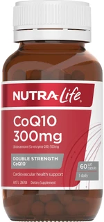 Nutra-Life CoQ10 300mg 60 Caps with 300mg naturally fermented Co-Enzyme Q10 per capsule for cardiovascular health, circulation & energy production