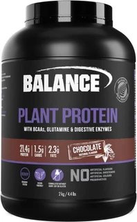 Balance Sports Nutrition Plant Protein Chocolate for muscle recovery & repair with Pea, Brown Rice, Chia & Sacha Inchi proteins
