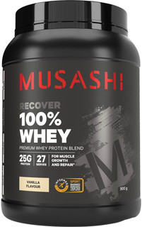 Musashi Recover 100% Whey Vanilla is the ultimate protein source to meet the heavy demands of training